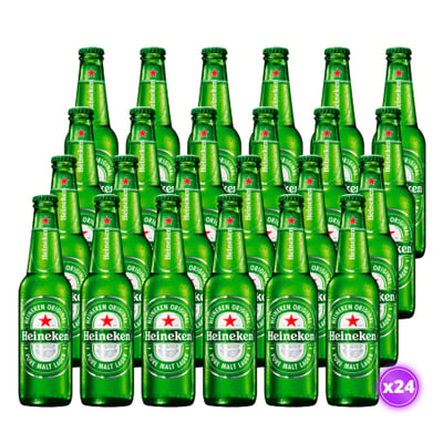 24x Cerveza Heineken Lager - Botellín 330cc