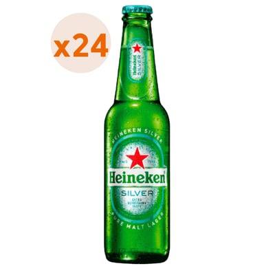 24x Cerveza Heineken Silver Botella 330cc