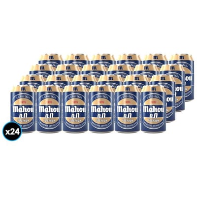 24x Cerveza Mahou Sin Alcohol Tostada Lata 330cc