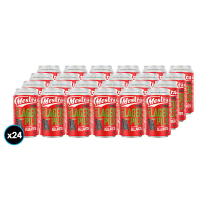 24x Cerveza Mestra Lager Pils Lata 350cc