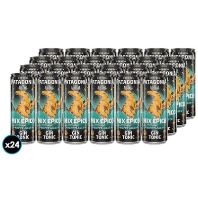24x Cerveza Patagonia Hoppy Lager Gin Tonic en Lata 350cc