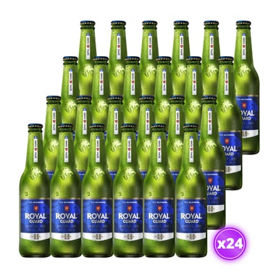 24x Cerveza Royal Guard 0,0 (sin alcohol) - Botellín 355cc