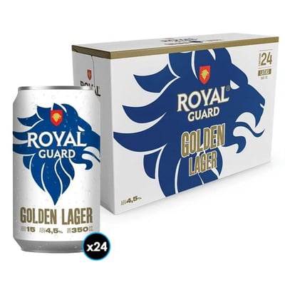 24x Cerveza Royal Guard Golden en Lata 350cc
