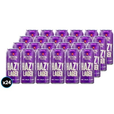 24x Cerveza Royal Guard Hazy Lager en Lata 470cc