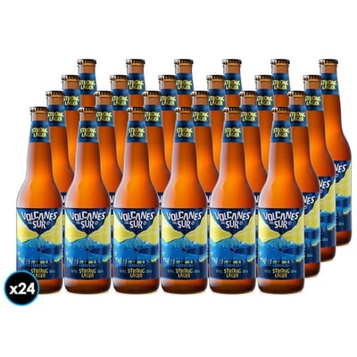 24x Cerveza Volcanes del Sur Strong Lager en Botella 350cc