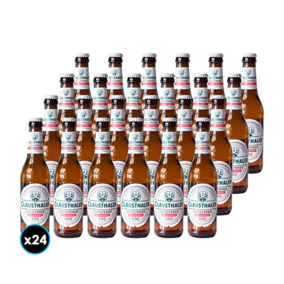 24x Cervezas Clausthaler Sin Alcohol Sin Filtrar en Botella 330cc