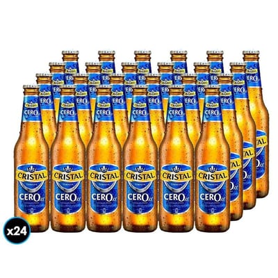 24x Cervezas Cristal Cero Botella 355cc