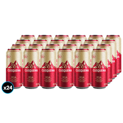 24x Cervezas Cusqueña Roja Lata 473cc