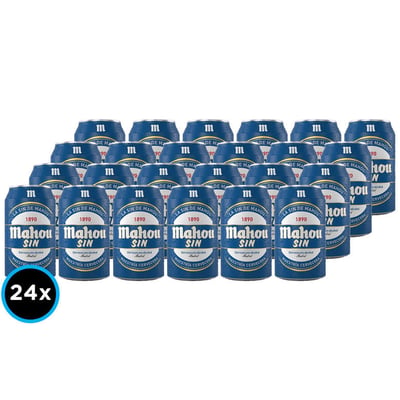 24x Cervezas Mahou Sin Alcohol en Lata 330cc