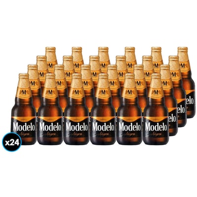 24x Cervezas Negra Modelo en Botella 355cc
