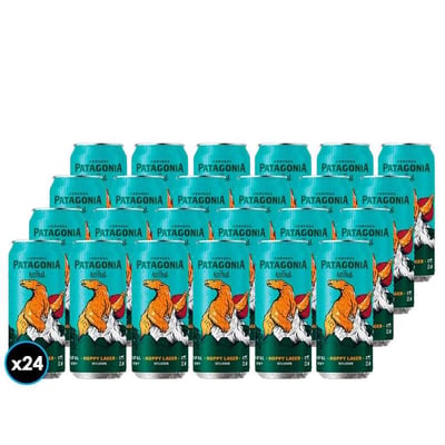 24x Cervezas Patagonia Hoppy Lager 470cc 4,8º alc.