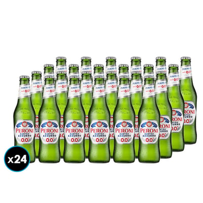24x Cervezas Peroni Nastro Azzurro Sin Alcohol Botella 330cc