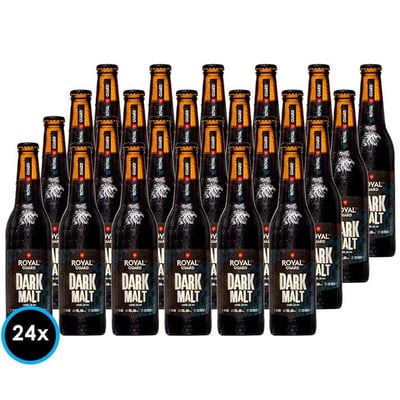 24x Cervezas Royal Guard Dark Malt en Botella 355cc
