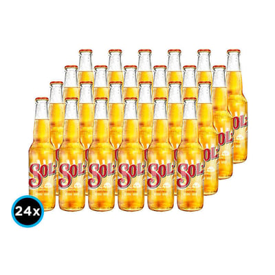 24x Cervezas Sol en Botellas 330cc