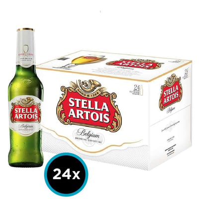 24x Cervezas Stella Artois en Botella 330cc