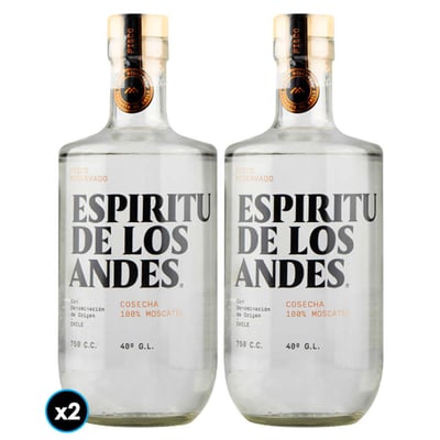 2x Pisco Espíritu de los Andes 750cc
