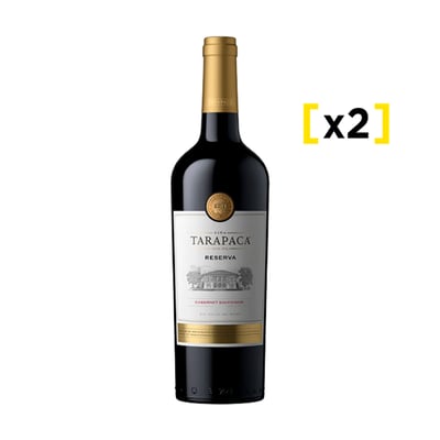 2x Vino Tarapaca Reserva Cabernet Sauvignon 750 Cc