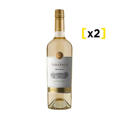 2x Vino Tarapaca Reserva Sauvignon Blanc 750 Cc