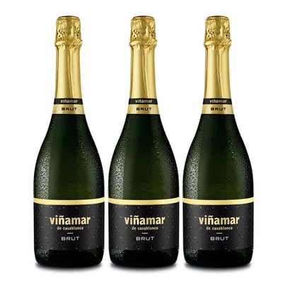 3x Espumante Viñamar Charmat Brut 750cc
