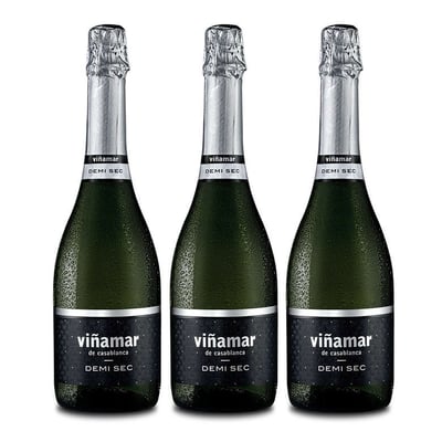 3x Espumante Viñamar Charmat Demi Sec 750cc