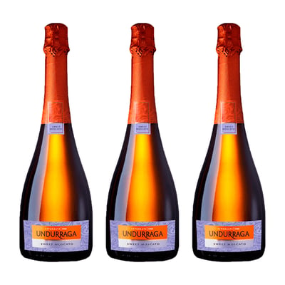 3x Espumantes Undurraga Sweet Moscato 750cc