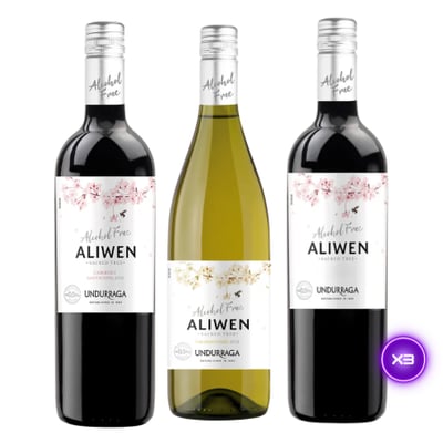 3x Vino Sin Alcohol Undurraga Aliwen Free Alcohol - Mix Cepas 750ml