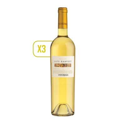 3x Vino Undurraga Late Harvest 750cc