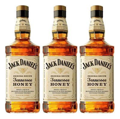 3x Whiskey Jack Daniels Honey de Tennessee 750cc