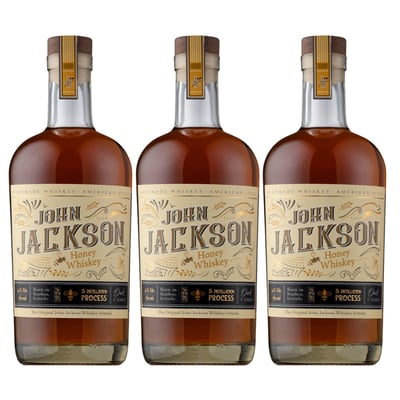 3x Whisky John Jackson Honey 35˚ - 750ml
