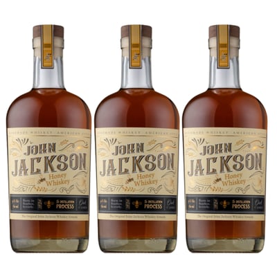 3x Whisky John Jackson - Honey - 750ml