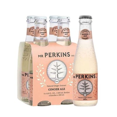 4x Bebida Mr Perkins Ginger Ale 200cc