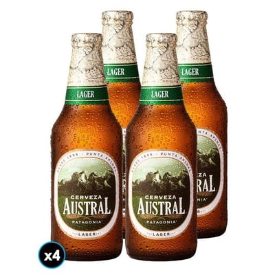 4x Cerveza Austral Lager en Botella 330cc