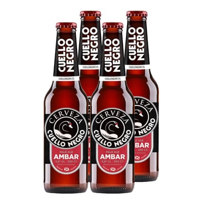 4x Cerveza Cuello Negro Ambar 5.8° 330cc