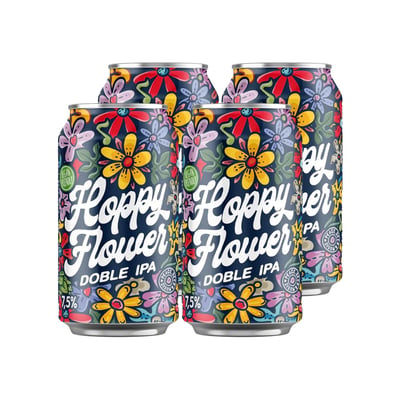 4x Cerveza Hoppy Flower Doble IPA 7,5° 330cc