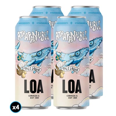 4x Cerveza Loa Atrapa Nubes Pale Lager 470cc