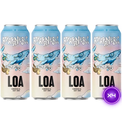 4x Cerveza Loa Entrenubes Pale Lager - Lata 470cc