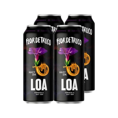 4x Cerveza LOA Flor de Truco 470cc (V. 29/08/2026)