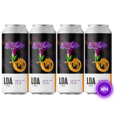 4x Cerveza Loa Flor de Truco Hazy Ipa 6˚ - Lata 470cc