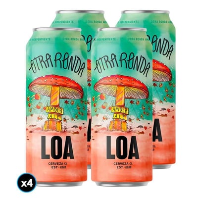 4x Cerveza Loa Otra Ronda Amber Ale 470cc