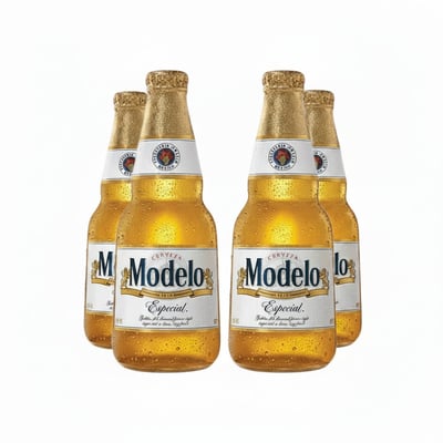 4x Cerveza Modelo Especial Botellín 355cc
