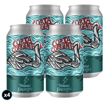 4x Cerveza Tamango Corta Corriente Lata 355cc