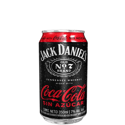 6 Coctel Jack and Coke Sin Azucar Lata 350cc