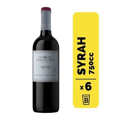 6 Vino Errázuriz Corton 1870 Syrah 750cc
