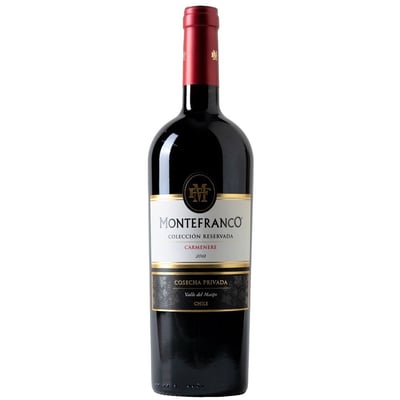 6 Vino Montefranco Colección Reservada Carmenere 750cc