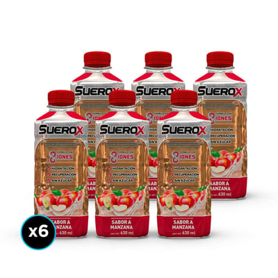6x Bebidas Isotónicas Suerox Manzana 630cc