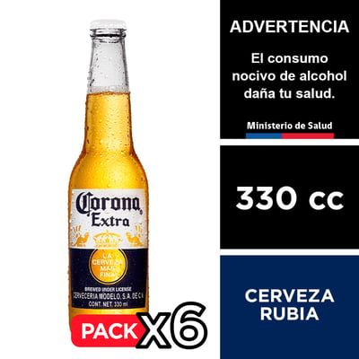 6x Cerveza Corona 4,5° - Botella 330cc