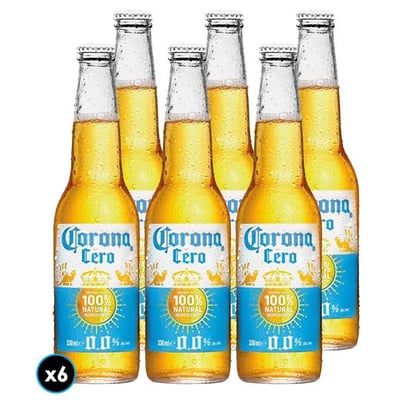 6x Cerveza Corona Cero Botella 330cc