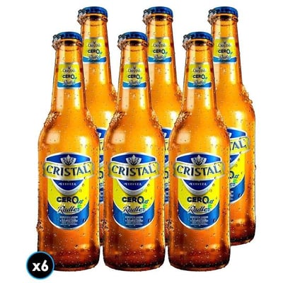 6x Cerveza Cristal Cero Radler en Botella 355cc