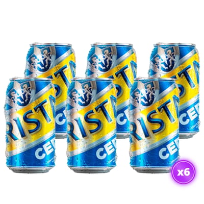 6x Cerveza Cristal - Sin Alcohol Lata - 355cc