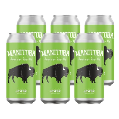 6x Cerveza Jester Manitoba American Pale Ale 5,2˚ - Lata 473cc